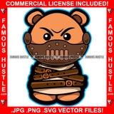 Savage Famous Hustle Teddy Bear Angry Face Horror Kille Mask Face Hand Tied Tattoo Hip Hop Rap Hustler Boss Drip Swag Plug Trap Hood Thug Gang Street Art Graphic Design Logo T-Shirt Print Printing JPG PNG SVG Vector Cut File