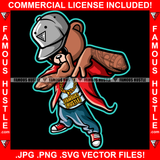 Gangster Boss Teddy Bear Dirty Hand Signs Cap Hat Body Tattoo Gold Jewelry Hip Hop Rap Plug Trap Street Hood Ghetto Swag Thug Drip Dripping Art Graphic Design Logo T-Shirt Print Printing JPG PNG SVG Vector Cut File
