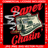 Paper Chasin' Gangster 100 Dollar Bill Money Bundle Smoking Cigarette Smoke Hip Hop Hat Cap Sneakers Hip Hop Rap Drip Plug Trap Hood Tattoo Cartoon Character Ghetto Quote Art Graphic Design Logo Print Printing Vector SVG Cut File