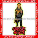 Streetz On Lock Gangster Hustle Man Gangster Hustle Man Mask Face Cover Skeleton Print Gold Jewelry Cash Money Bag Sneakers Hip Hop Rap Trap Street Gang Member Famous Hustle Quote Art Graphic Design Logo T-Shirt Print Printing JPG PNG SVG Vector Cut File