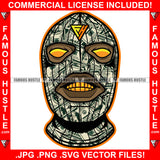 Savage Ski Mask Made Of Cash Money Face Gold Teeth Eyes Hip Hop Rap Rapper Plug Trap Street Hood Ghetto Swag Thug Hustler Hustling Famous Hustle Baller Trapper Art Graphic Design Logo T-Shirt Print Printing JPG PNG SVG Vector Cut File