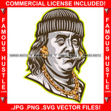 Trap Devil Dripping Gangster President Ben Franklin Gold Dollar Sign Earrings Jewelry Smoking Cap Hip Hop Rap Plug Trap Street Ghetto Swag Hustling Famous Hustle Trapper Art Graphic Design Logo T-Shirt Print Printing JPG PNG SVG Vector Cut File