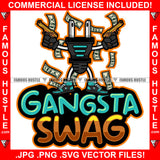 Gangsta Swag Electrical Plug Socket Cartoon Character Sneakers Cash Money Falling Gold Pistol Guns Hip Hop Rap Rapper Plug Trap Street Hood Ghetto Swag Thug Famous Hustle Quote Art Graphic Design Logo T-Shirt Print Printing JPG PNG SVG Vector Cut File