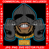 Gangster Man Wearing Black Ski Mask No Eyes White Teeth Gold Necklace Hip Hop Rap Rapper Plug Trap Street Hood Ghetto Swag Thug Hustler Hustling Famous Hustle Baller Trapper Art Graphic Design Logo T-Shirt Print Printing JPG PNG SVG Vector Cut File