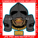 Gangster Man Wearing Black Ski Mask No Eyes Gold Teeth Necklace Hip Hop Rap Rapper Plug Trap Street Hood Ghetto Swag Thug Hustler Hustling Famous Hustle Baller Trapper Art Graphic Design Logo T-Shirt Print Printing JPG PNG SVG Vector Cut File